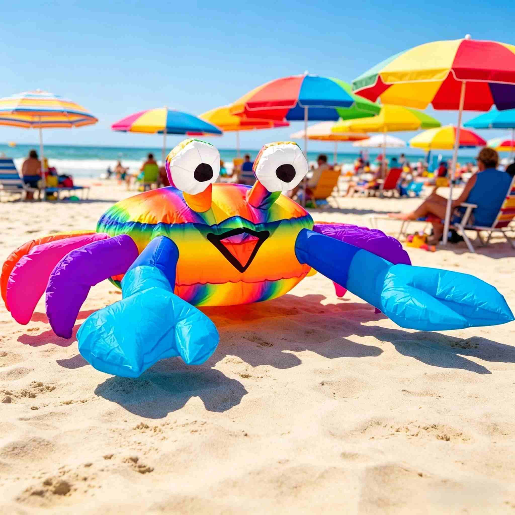 Crab Ground Kite, Beach Backyard Patio Laundry Decoration, Durable Ground Kites for Outdoor Summer Party Decor
