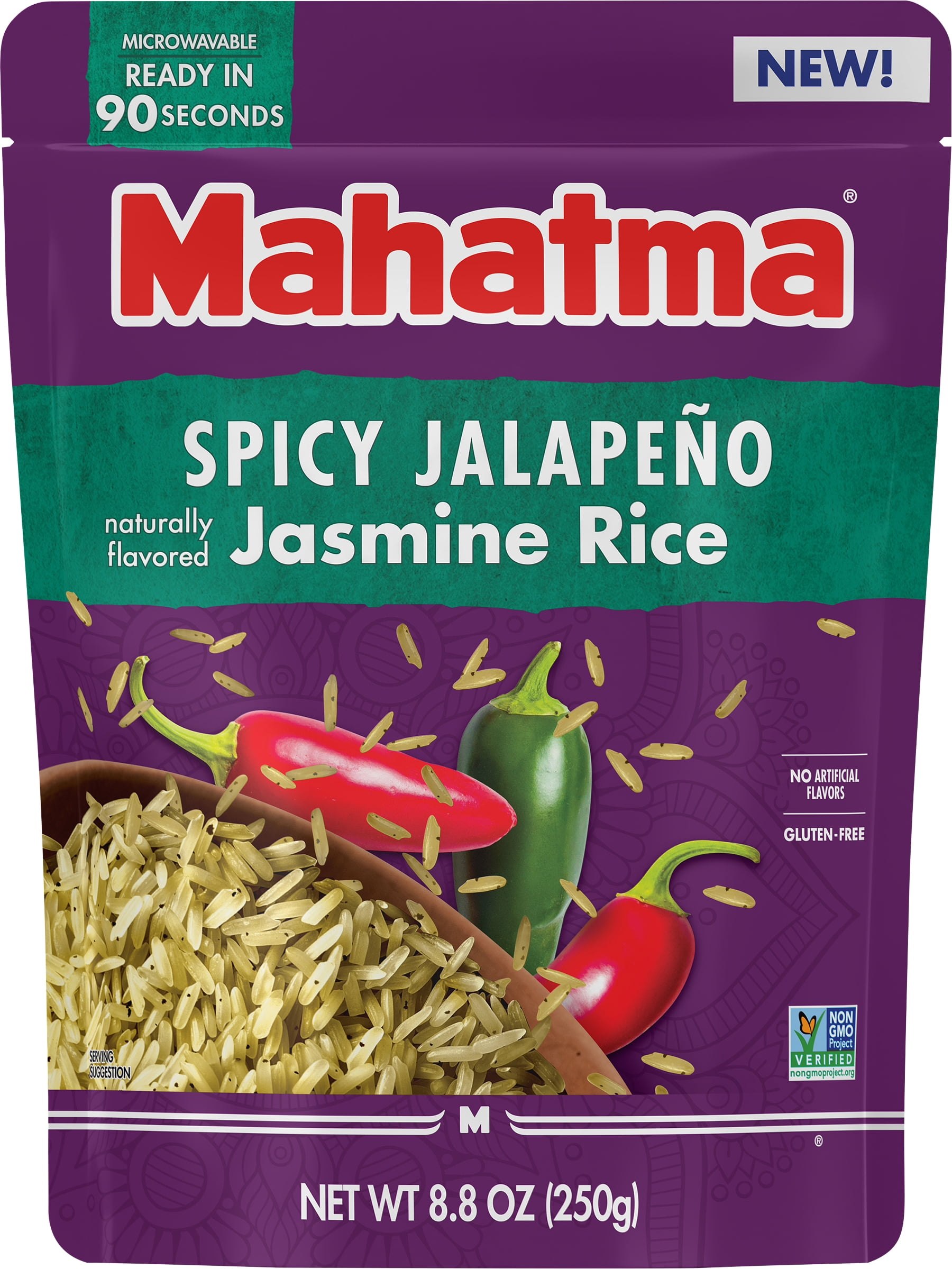 Mahatma Ready to Heat Spicy Jalape o Jasmine Rice 8.8 oz - Walmart.com