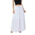 thumbnail image 2 of Elippeo Women Loose A-Line Skirt Solid Color Casual Summer Elastic Drawstring Skirt for Beaches Club Streetwear, 2 of 9