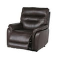 thumbnail image 2 of Home Square 2 Piece Leather Power Recliner Chair Set in Dark Brown, 2 of 11
