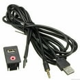 thumbnail image 2 of 1x Portable Car Audio USB 3.5MM AUX Adapter Dash Flush Mount Panel With 1.5M Cable, 2 of 10