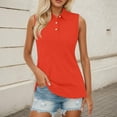 thumbnail image 3 of Sleeveless Polo Shirts for Women Summer Casual Collared Basic Plain Tank Tops Dressy Casual T Shirt Blouse, 3 of 5