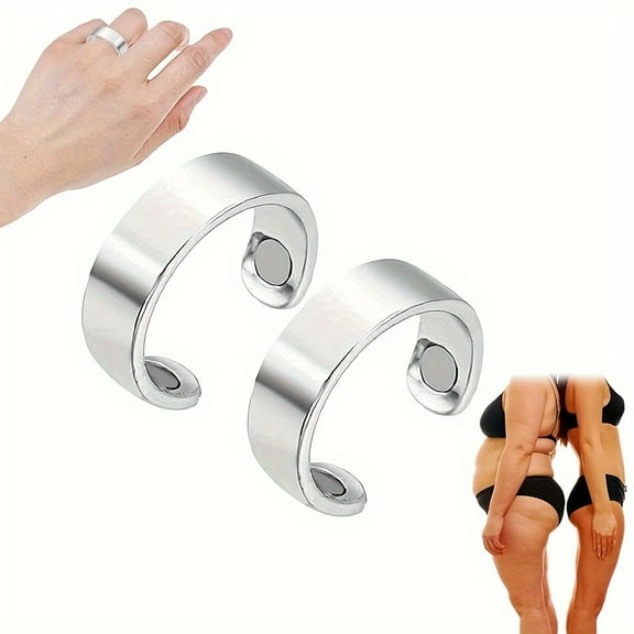 HPQ 2-piece magnetic ring set - Adjustable opening design, suitable for both men and women, elegant and comfortable.