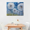 thumbnail image 2 of ONETECH Dandelion Painting Wall Art Canvas Print Picture for Living Room Large White Flower Flora Home Bedroom Decoration Modern Framed Artwork Decor,, 2 of 4