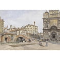 thumbnail image 2 of Ladislaus Eugen Petrovits 24x18 Black Ornate Framed Double Matted Museum Art Print Titled: Venice Sullo Great of San Marco (1900), 2 of 5