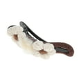 thumbnail image 5 of Unique Bargains 1 Pc Fashion Wool Floral Duckbill Hair Clips for Home Coffee Color Beige, 5 of 5