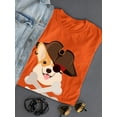thumbnail image 3 of Pirate Corgi Art T-Shirt Women -Image by Shutterstock, Female Small, 3 of 4