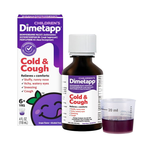 Children’s Dimetapp Cold & Cough Medicine, Cough Suppressant, Nasal