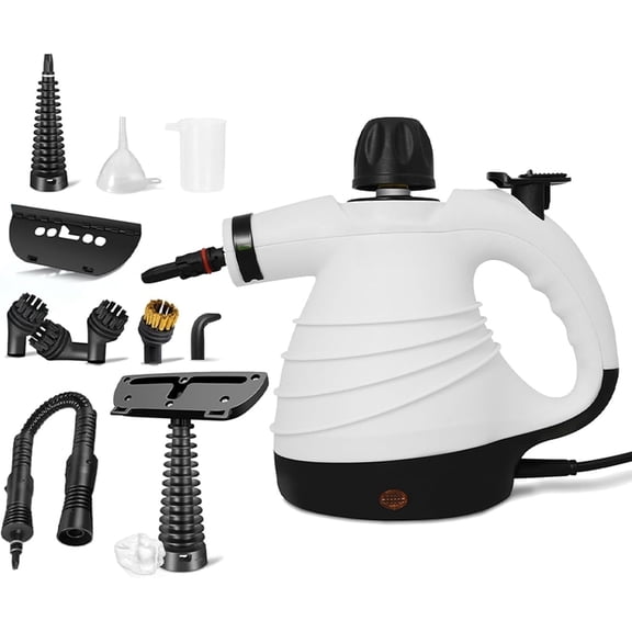 Handheld Steam Cleaner, Pressurized Portable Multi-Surface Steam Cleaner with 12 count Accessories, Multi-Purpose Portable Steamer for Cleaning Dirt, , Tile, Floor, Couch,