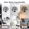 thumbnail image 5 of Swift Beacon Timeless Tree of Life Metal Wall Art - Elegant Textured Black Finsihed with Solid Metal Body, Ideal Wall Decor for Living Room, Bedroom, Office and Playroom, 5 of 7