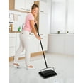 thumbnail image 6 of Alpine Industries Triple Brush Floor and Carpet Sweeper, Manual, Black, 6 of 10