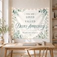 thumbnail image 5 of Loved Valued Appreciated Typography with Florals, Warm Watercolor Style for Friendship Decor Lovers, Wall Art, Thank You Gift, Tapestry Wall Hanging for Bedroom and Dorm, 5 of 7