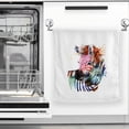 thumbnail image 3 of GZHJMY Colorful Zebra Hand Towels White Bath Towels Soft Absorbent 100% Combed Ring Spun Cotton Bathroom Towel Kitchen Dishwashing Towel Hotel Spa Towels 16 x 30 inches, 3 of 7