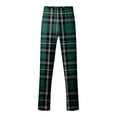 thumbnail image 5 of Soft Pajama Set Men Pullover Long Sleeve Lounge Sets Autumn Winter Raglan Sleeve Top Plaid Print Trousers Two Piece Home Suit Sleepwear 2 Piece Pants Pjs Set Dark Green S, 5 of 5
