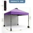 thumbnail image 3 of 10x10 Pop-Up Canopy Tent with Removable Sidewall, Commercial-Grade Shelter, Waterproof, UV 50+, Wheeled Bag & Adjustable Height, 3 of 8
