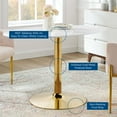 thumbnail image 5 of Modway Verne 48" Oval Dining Table in Gold White, 5 of 6