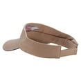 thumbnail image 3 of Flag Pattern Eagle Embroidered Pro Style Cotton Twill Washed Visor - Khaki Navy OSFM, 3 of 5