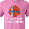 thumbnail image 4 of Inktastic I'm So Cute, I Must be Norwegian Sunflower Norway Flag T-Shirt, 4 of 5