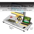 thumbnail image 3 of Large Mouse Pads White, Home Office Desk Pad Gaming Mat, Desk Mat Large Non-Slip Rubber Base Waterproof with Stitched Edges, 35.4 X 15.7 inch for Work/Game/Office Japan Traditional Painting, 3 of 6