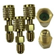 thumbnail image 5 of R32 R454B Refrigerant Brass Adapter 1/4" Female To 1/4" Male Reverse Thread For R32 R454B Refrigerant Tanks Split Systems Vacuum Pump & Gauge Hose Connector,Gold,0.17x0.63", 5 of 9