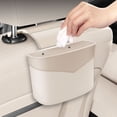 thumbnail image 5 of Darzheoy Car Trash Can, Leather Foldable Vehicle Seat Hanging Dustbin Container, Multi-Function Automotive Interior Garbage Storage Organizer Holder Bag Accessories, 5 of 6