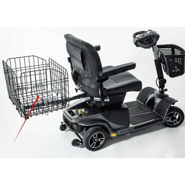 Kojem Folding Rear Basket for Mobility Scooters Waterproof with 1" Receiver Storage Cargo Basket