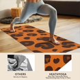 thumbnail image 4 of Orange and Brown Of Leopard Print Hot Yoga Mat Towel Non Slip for Hot Yoga - Quick-Drying Yoga Mat Cover with 4 Corner Pockets with Travel Bag - Hot Yoga Towel Non Slip 74"x26", 4 of 6