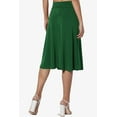 thumbnail image 2 of Women's PLUS Simple Foldover Stretch A-Line Flared Knee Length Skirt Comfy Stylish, 2 of 7