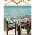 thumbnail image 3 of Fsddascl Orange Boho Outdoor Tablecloth - 54x54 Inch Square Dining Table Cover, Abstract Art Vintage Ethnic Tribe Waterproof Outdoor Table Cloth with Umbrella Hole & Zipper for Picnic/Patio/Party, 3 of 7