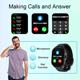 thumbnail image 3 of Reloj inteligente LAXASFIT H9 y H6 para responder llamadas, seguimiento de calorías, frecuencia cardíaca, monitoreo de oxígeno en sangre, reloj inteligente Bluetooth, 3 of 5