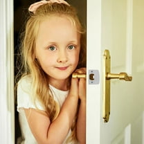 NICEXMAS Door Lock Latch Plate Stainless Steel for Homeowners Storm Doors 6Pcs 2.2X1.8X0.04In