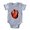 Heather Gray, variant on CafePress - Heart Colored_Tr - Cute Infant Baby Football Bodysuit