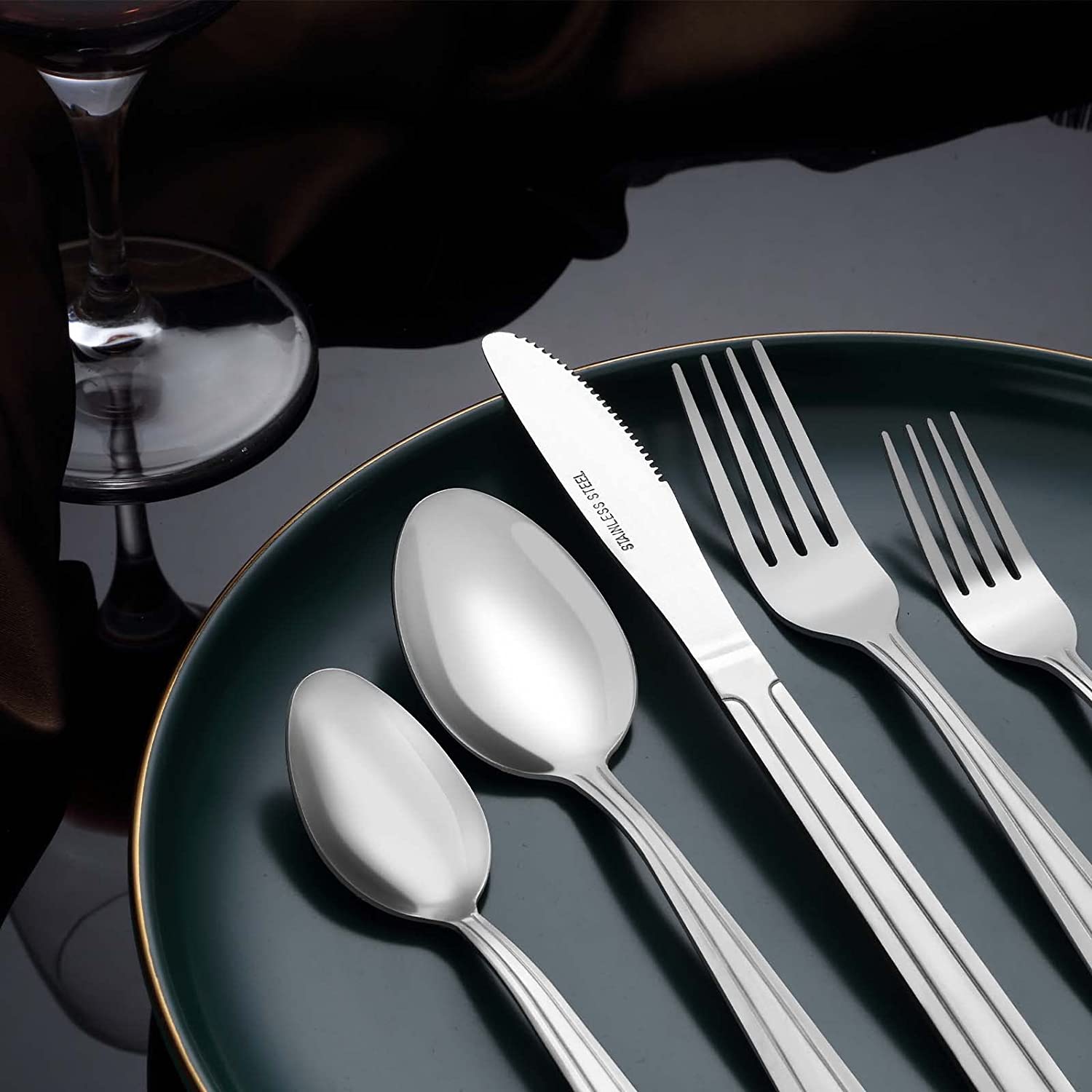Bestdin 72-Piece Stainless Steel Flatware Set for 12 photo 7