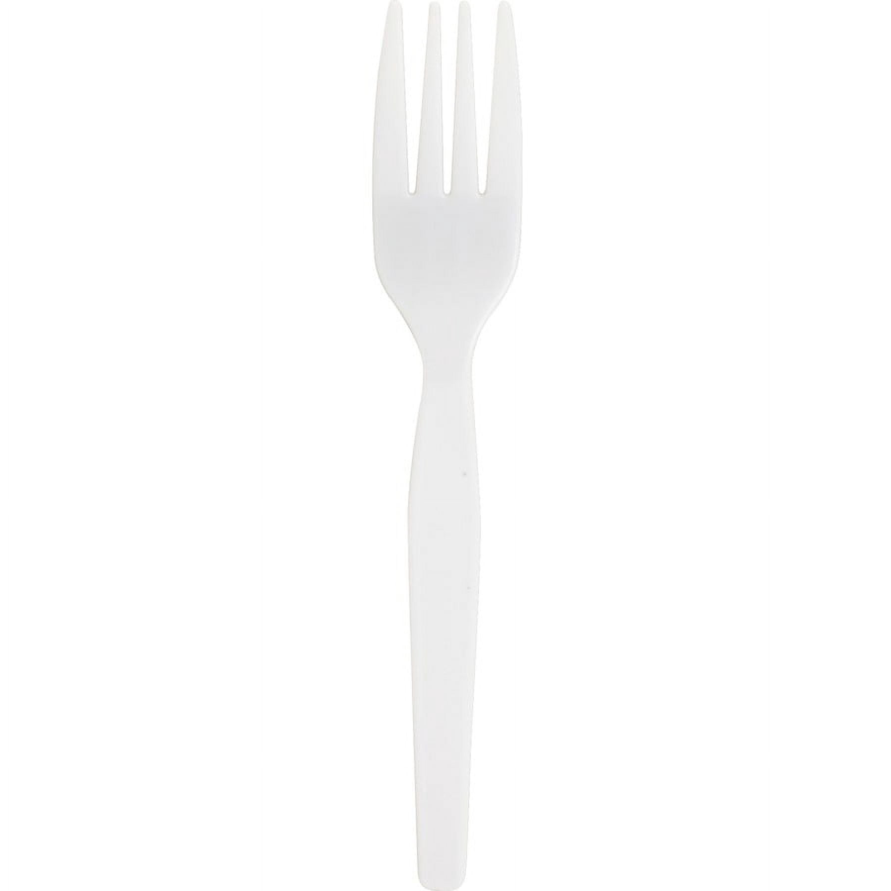 Genuine Joe Heavyweight Disposable Forks - 1 Piece(s) - 1000/carton - Fork - 1 X Fork - Disposable - White