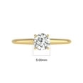 thumbnail image 6 of TimeLe$$ Classics 0.75 Carat Lab Grown 4 Prong Solitaire Round Cut Solitaire Diamond Engagement Ring For Women in 14K Yellow Gold (Ring Size: 8.5), 6 of 6