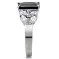 thumbnail image 4 of Womens Ring Anillo Para Mujer Stainless Steel Ring with AAA Grade CZ in Jet, 4 of 5