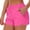 Hot Pink, variant on Women's 2026 Running Shorts with Liner 3 Zipper Pockets Summer Elastic Workout Athletic Yoga Gym Shorts Light Blue S