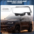 thumbnail image 2 of Ofertas Únicas 1 Pc Cubierta de Lente de Faro Frontal Derecho para Jeep Grand Cherokee 2014-2021 No.68102849AG PC Negro Claro, 2 of 6