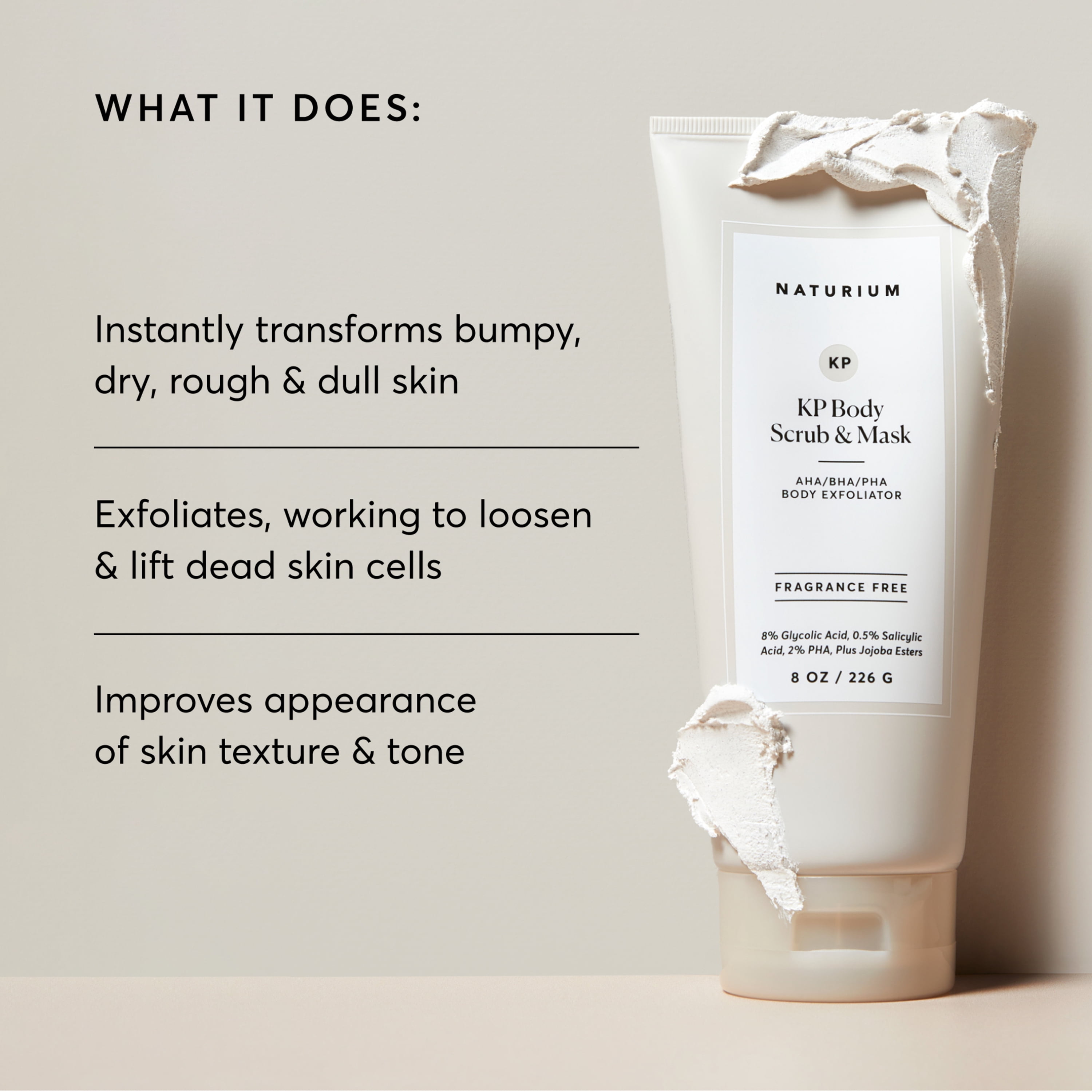 Naturium 3-in-1 KP Body Scrub & Mask, Keratosis Pilaris Bump