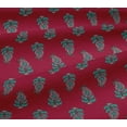 thumbnail image 5 of oneOone Viscose Jersey Fabric Leaves & Paisley Block Printed Craft Fabric BTY 60 Inch Wide, 5 of 5
