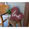thumbnail image 4 of 24" Rustic Farmhouse Red Large Wooden Heart, 4 of 5