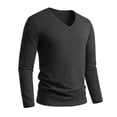 thumbnail image 4 of StSilkitty Long Sleeve T-Shirts for Mens Solid Color Lightweight V Neck Casual Shirts Summer Beach Vacation Breathable Pullover Tops, 4 of 7