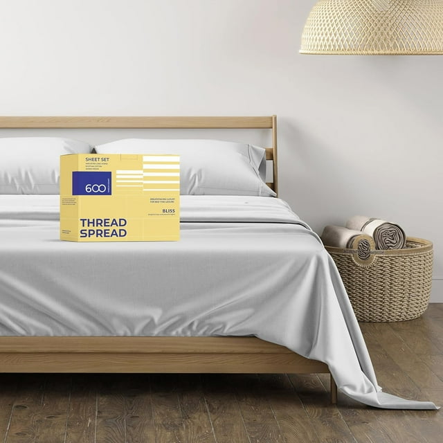 Egyptian Cotton King Size Sheets Set PC Thread Count Egyptian Cotton Bed Sheets King Size (Light ) Extra Soft Cooling ” Deep Pocket Sateen Luxury Hotel Bedsheet