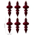 thumbnail image 3 of 6 Pcs Burgundy Velvet Christmas Tree Ornaments,Irregular Shapes Vintage Finish Hanging Ornament for Xmas Tree Fireplace Window Door,Holiday Party Decor, 3 of 7