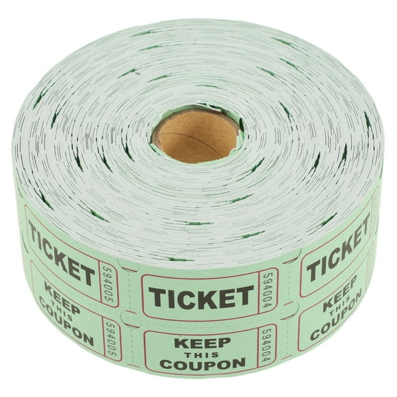 1 Roll Green Raffle Tickets Roll For Events Prize Tickets Lottery Tickets Food Tickets For Carnivals And Classroom Activities