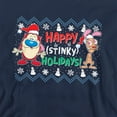 thumbnail image 2 of Ren & Stimpy Happy Stinky Holidays Christmas Unisex Adult Crewneck Sweatshirt, 2 of 5