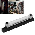 thumbnail image 4 of Power Distribution Block, Marine Bus Bar Universal M6 Studs M4 Screws Nickel Plated Brass  For Car RV Boat Black,Red, 4 of 8