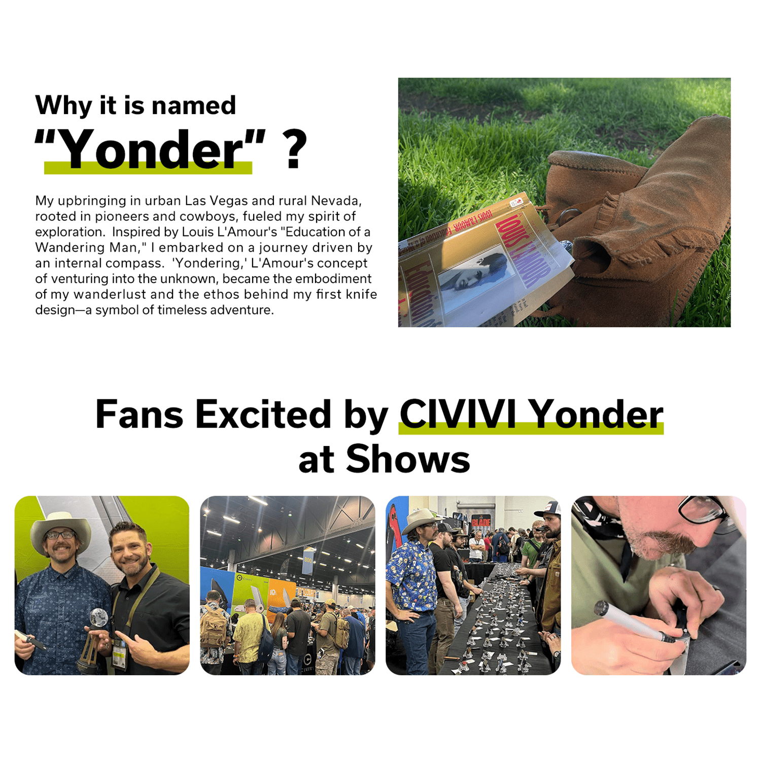 CIVIVI Yonder Folding Pocket Knife 2.88" 14C28N Blade G10 Handle Designed by Zac Whitmore C23073-1