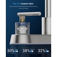 thumbnail image 3 of APPASO 2-Handle Kitchen Faucet 360, 8" High-Arc Stainless Steel, 360° Swivel, SUS304 Brushed Nickel Finish, Commercial-Style for Kitchen, RV & Camper, 3 of 18