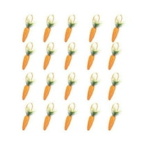 Cheapark 3 Inch Easter Hanging Ornaments - 20PCS Artificial Spring Fall Foam with Glitter Powder, Realistic Mini Carrots, Perfect for Easter Tree & Holiday Decor